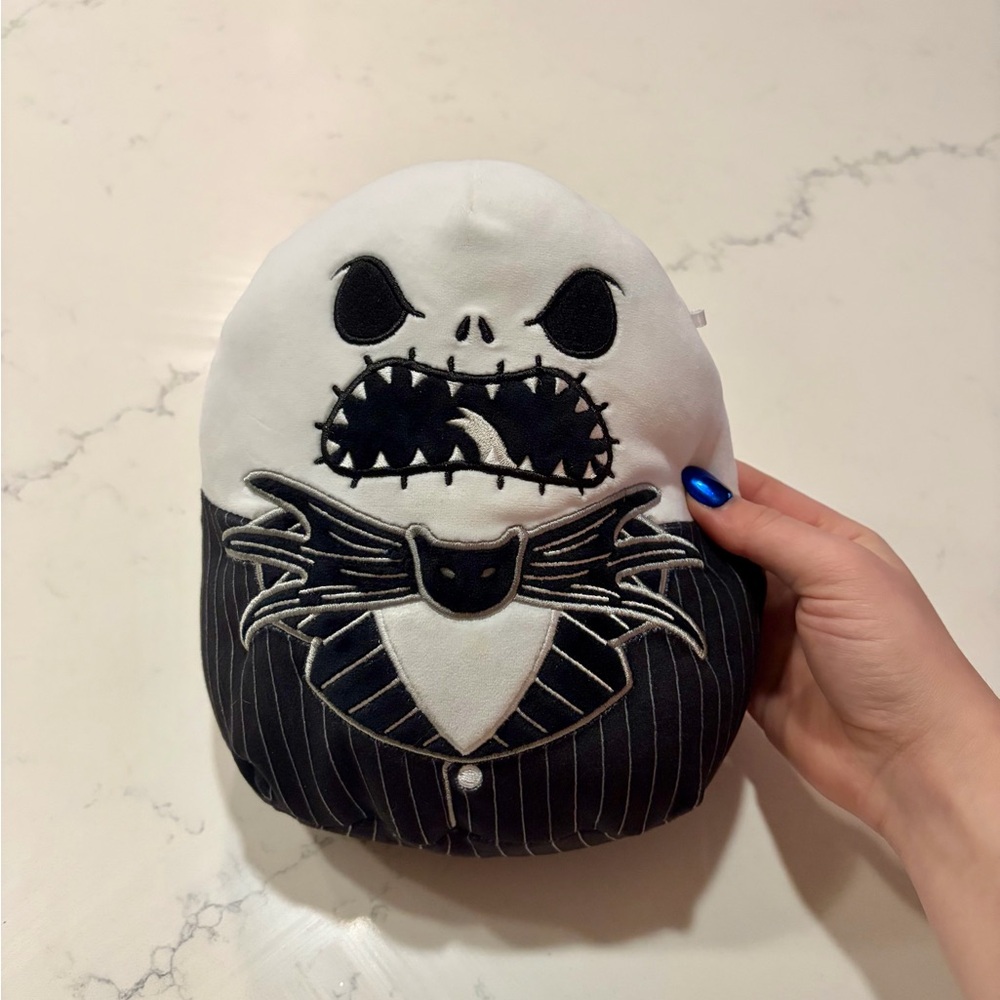Squishmallows 8 inch Black/White Jack Skellington - Nightmare before Christmas